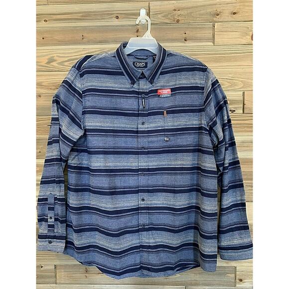 CHAPS Mens Performance Flannel Long Sleeve Sz XXL Moisture Wicking Breathable - Picture 1 of 11